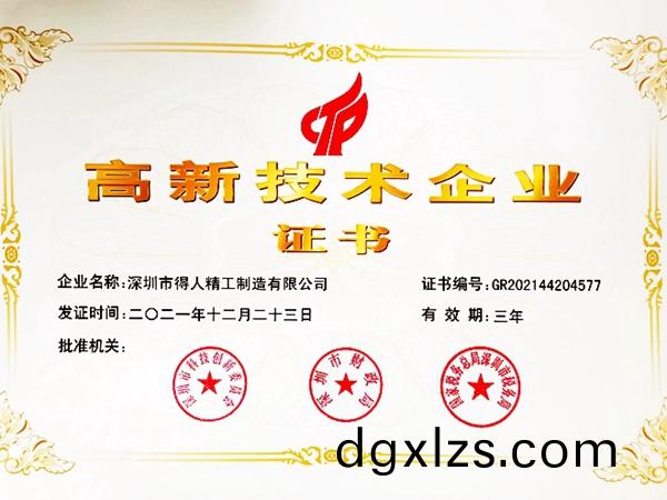 國(guo)傢(jia)高(gao)新(xin)技(ji)術企業成長之路，得(de)人精工(gong)